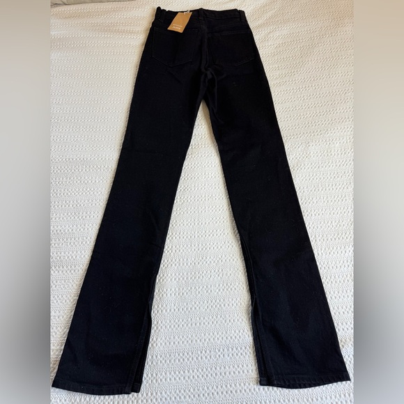 NEW W/ TAGS reformation Liza Slit Hem Ultra High Rise Straight Long Jeans 23 - Picture 7 of 7